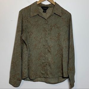 EUC Vintage Van Heusen Floral‎ Button Down Blouse